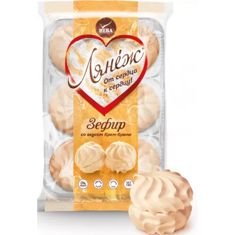Зефир &quot;Лянеж&quot; со вкусом крем-брюле 315 гр.