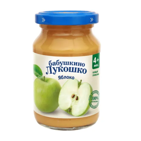 Пюре Бабушкино лукошко 190г яблоко стекло 4м+