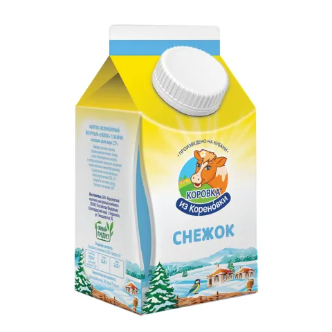 БЗМЖ Снежок Коровка из Кореновки 2,3% 450г пюр-пак