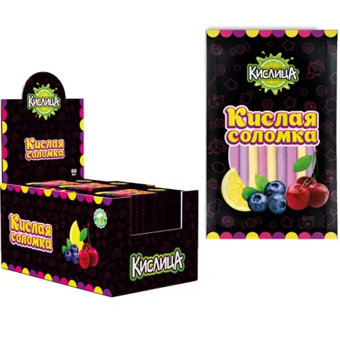 Конфеты Кислица кислая пудра/черника/лимон 8г
