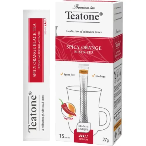 Чай Teatone Spicy orange (Пряный апельсин), в стиках, 15шт