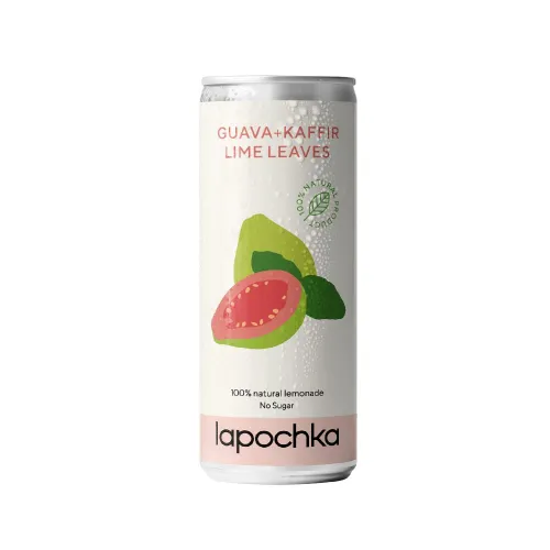 Лимонад Лапочка Гуава Каффир лайм (Lapochka Guava, Kaffir Lime) газированный 0,33л в жестяной банке