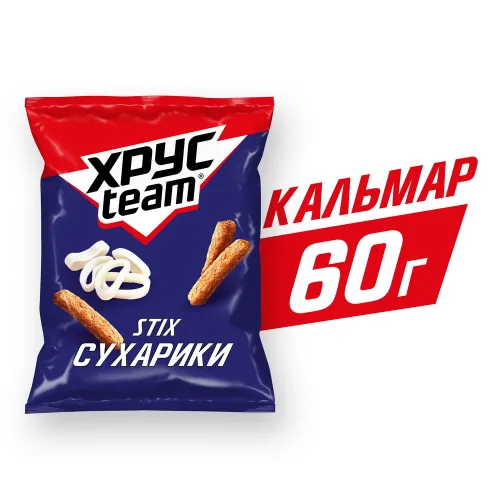 Сухарики ХРУСТИМ кальмар 60г