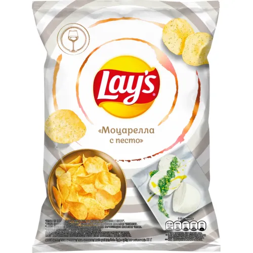 Чипсы Лейз Нежная Моцарелла с Песто 70г
