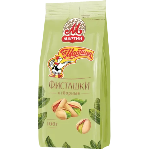 Фисташки От Мартина обжар неочищ с солью 100г пл/пак
