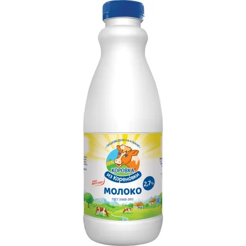 БЗМЖ Молоко из Кореновки 2,7% 1,4л бут