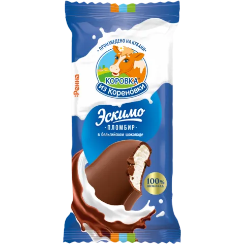 БЗМЖ Мороженое КизК Бельвийский шоколад в молочном шоколаде 15% 70г эскимо