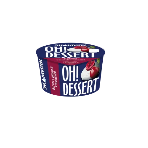 БЗМЖ Йогурт Экомилк Oh!Dessert Вишня и Черешня 4,2% 130г стакан