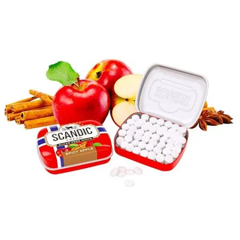 Конфеты Scandic драже пряное яблоко без сахара 14г