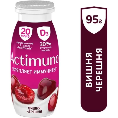 БЗМЖ Продукт кисломолоч Актимуно Вишня-Черешня 1,5% 95г