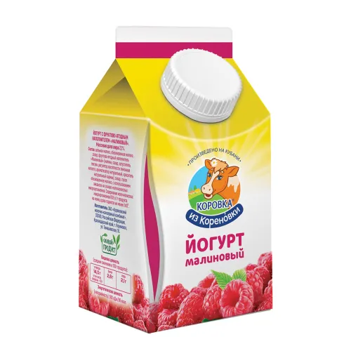 Йогурт пит из Кореновки малина 2,1% 450г