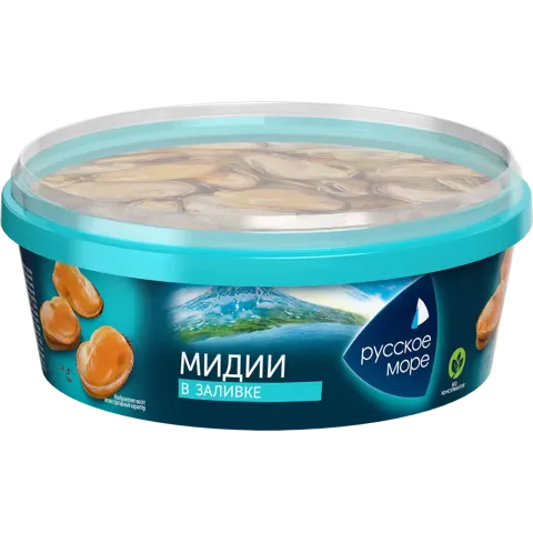 Мясо мидии чилийской в заливке Русское море 300г