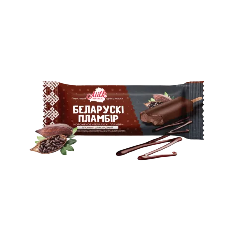 БЗМЖ Пломбир Беларусский эскимо в глазури шоколадное 80гр