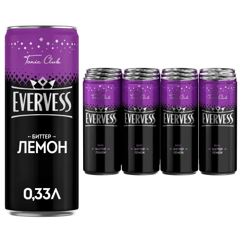 Напиток Эвервесс Тоник Лимон Вкус 0.33л жб