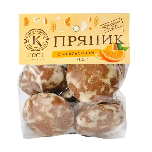 Пряник Фабрика сладостей Кирилла Козлова заварной с апельсином 300г