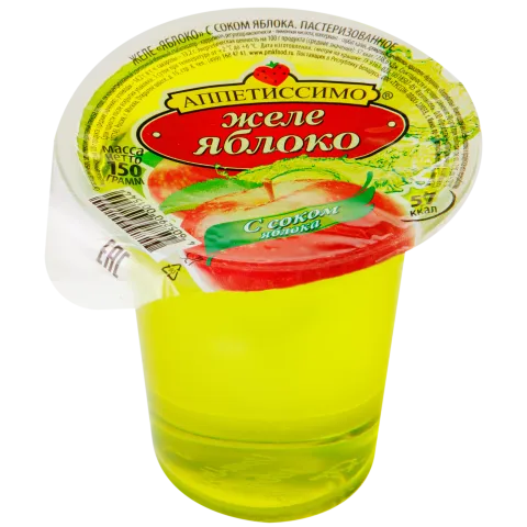 Желе Аппетисимо Яблоко с соком яблока пастеризованное 150г