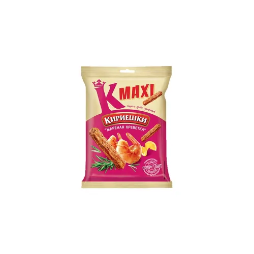 Сухарики кириешки Maxi вкус жаренная креветка 60г м/уп