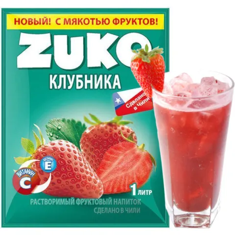 Напиток растворимый ЗУКО Клубника 20г