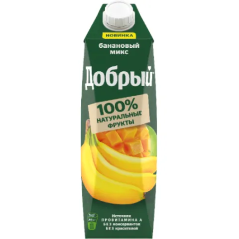 Напиток сокосодержащий Добрый Банановый микс 1л т/п