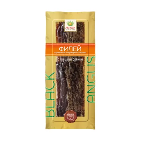 Филей сыровяленый из мраморной говядины с грецким орехом 70г