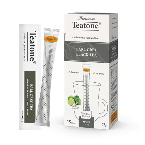 Чай Teatone Earl Grey Tea (Черный чай с бергамотом), в стиках, 15шт
