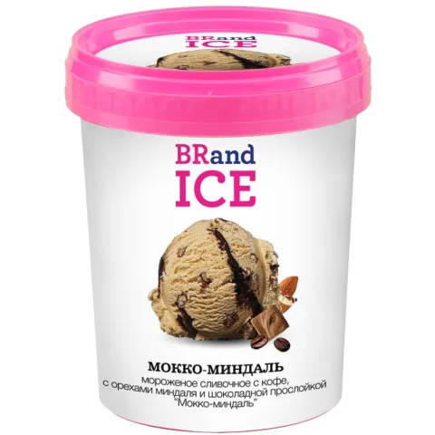 БЗМЖ Мороженое BRand Ice Мокко-миндаль 600г