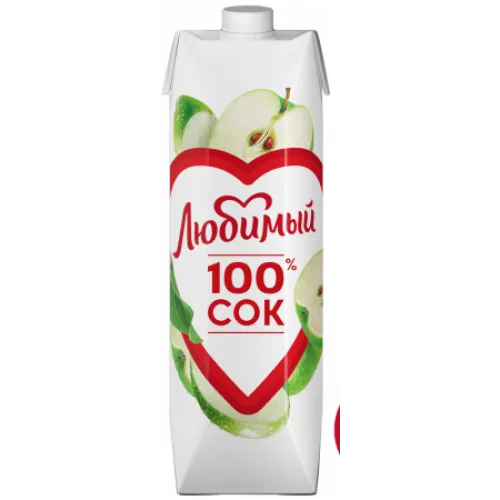 Сок Любимый яблоко осветленное (970 мл)