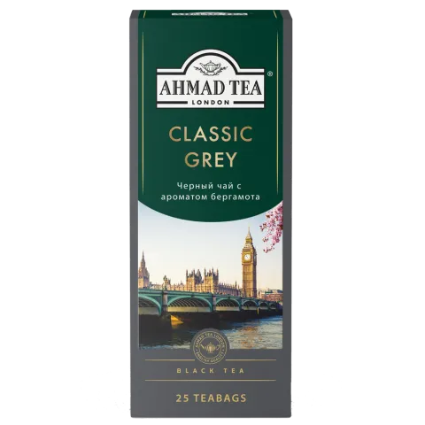 Чай Ахмад Tea черный Классик Грей пакетики с яр 25х2г