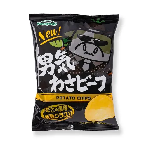 Чипсы Ямайоши картофельные вкус мрамор говядина/острый васаби/перец 45г
