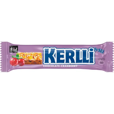 Батончик KERLLI злаковый с клюквой в молочном шоколаде 50г