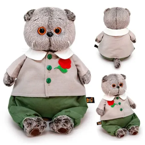 Игрушка мягкая Басик в комплекте с цветком Ks25-225