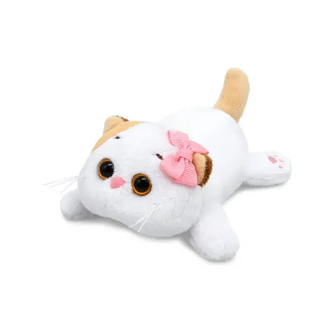 Игрушка мягкая Ли-Ли с бантиком лежачая на липучке