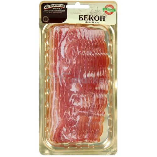 Бекон свиной Егорьевская ФКГ, сырокопченый, 100 г