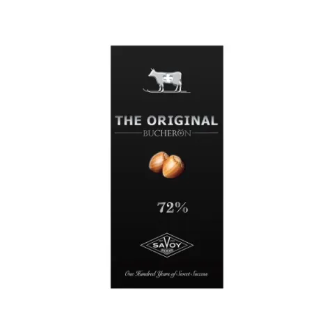 Шоколад BUCHERON THE ORIGINAL горький с фундуком в картоне 90г