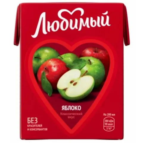 Напиток Любимый Яблоко Осв 0.2л ДП