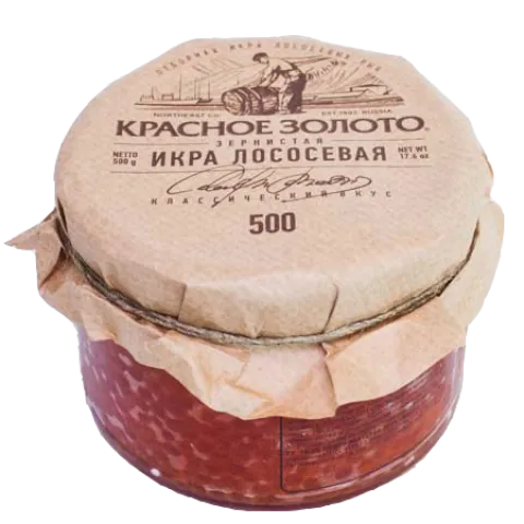 Икра лососевая зернистая Красное золото СВК горбуша с/б 500г