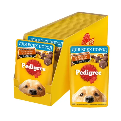 Корм Педигри Пауч 85 гр Телятина и Печень в желе
