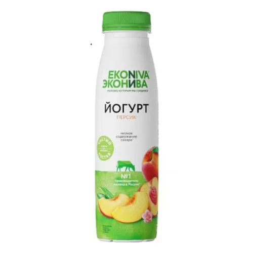 БЗМЖ Йогурт ЭкоНива ФитнесЛайн Персик 2,5% 300г п/б