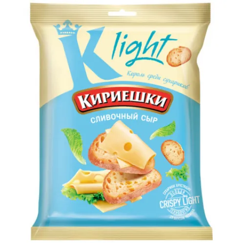 Сухарики Кириешки Light со вкусом сливочного сыра 80г