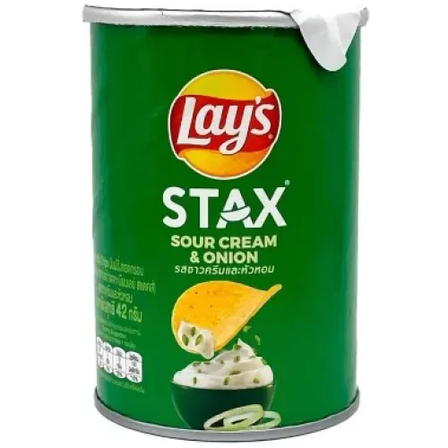 Чипсы Лей'С Стакс Сметана и Лук (Lay's Stax Sour Cream & Onion) картофельные 42гр
