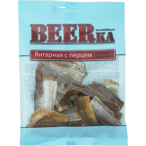 Рыбка BEERka сушеная янтарная с перцем 70г