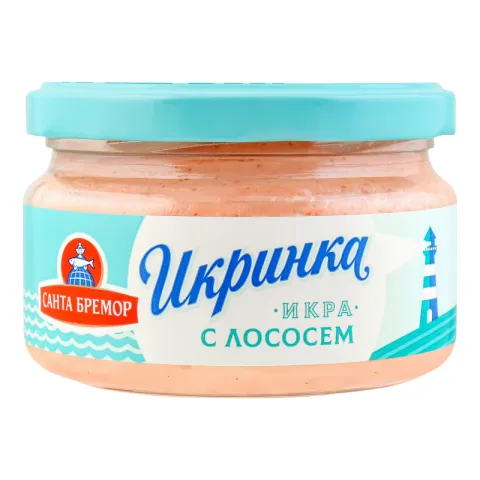 Икра мойвы деликатесная Икринка с копченым лососем 160гр