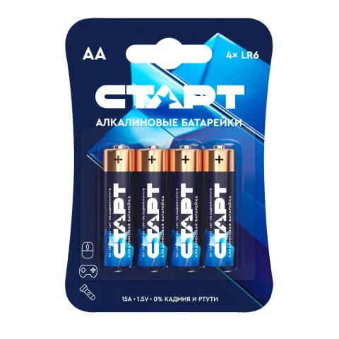 Батарейка щелочная СТАРТ LR6 уп. 4 шт.