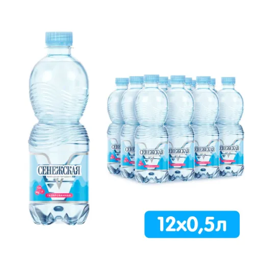Вода минеральная природная питьевая столовая газированная Сенежская