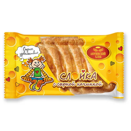 Слойка с сырной начинкой 80г. Аютинский