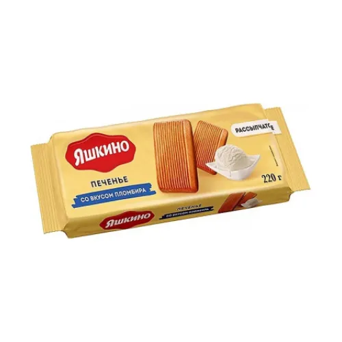Печенье сахарное Яшкино со вкусом пломбира 220г