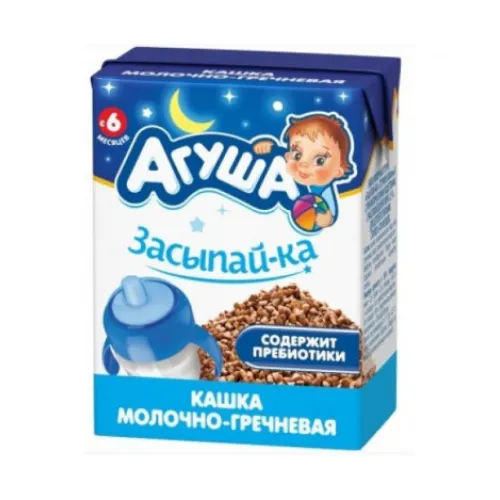 БЗМЖ Каша Агуша Засыпай-ка молочно-гречневая с 6 месяцев 2,5%