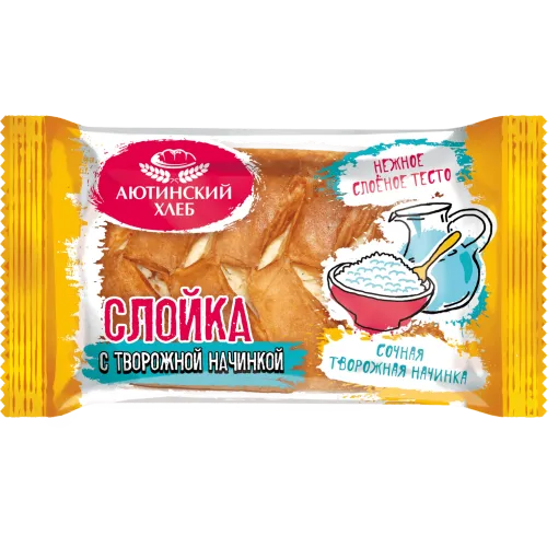Слойка с творогом 70г Гуковская