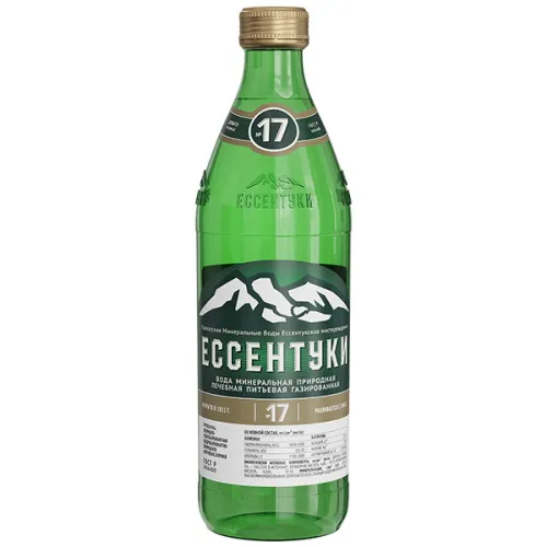 Вода минеральная природная лечебно-столовая Ессентуки №17 0,45л стекло