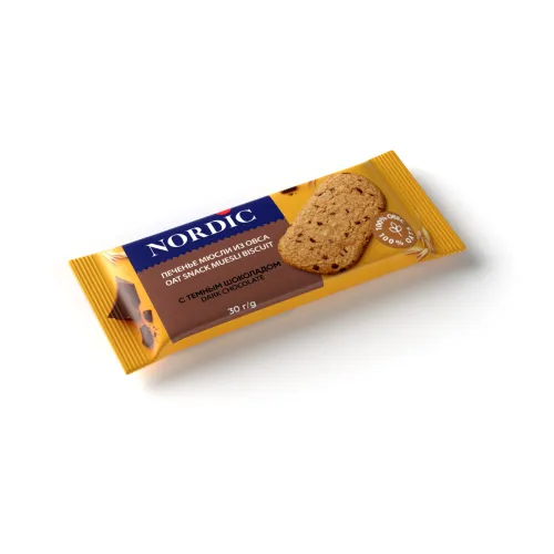Печенье Нордик мюсли из овса с шоколадом 30г